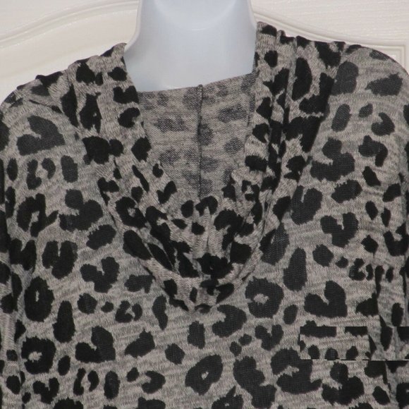 PINKBLUSH SWEATER hooded animal print long New L - Picture 4 of 5